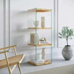 Valet de chambre bois clair avec plateau vide-poches SITIA