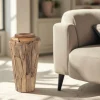 Vase décoratif en teck naturel – style artisanal ARIZONA