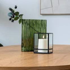 Vase décoratif organique, vert
