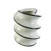 Vase spirale blanc et noir H18,5 cm