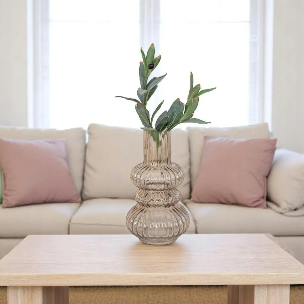 Vase vintage marron et vert